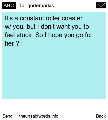 unsent message to godemarkis