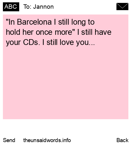 unsent message to Jannon