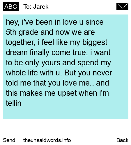 unsent message to Jarek