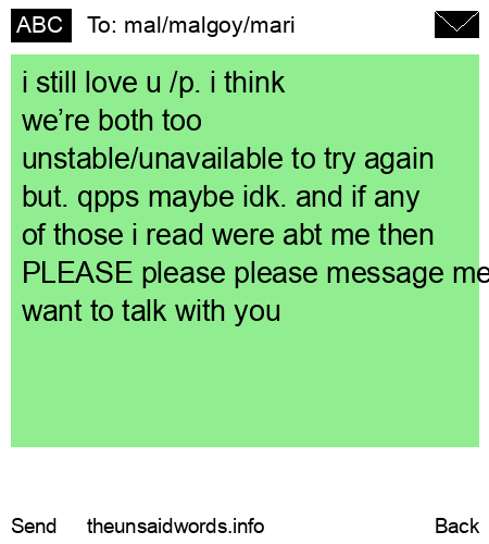 unsent message to mal/malgoy/mari