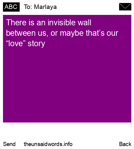 unsent message to Marlaya 