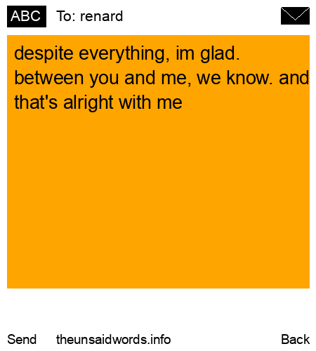 unsent message to renard