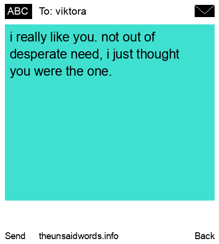 unsent message to viktora