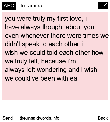 unsent message to amina