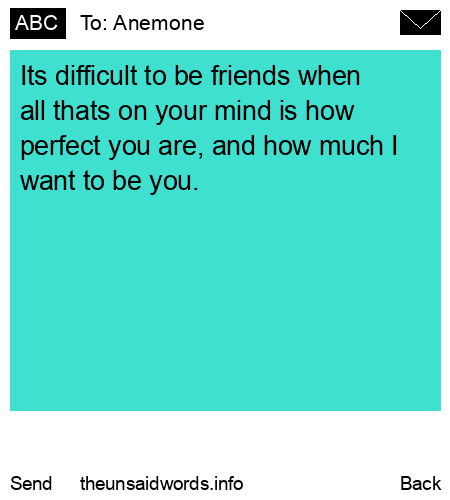 unsent message to Anemone