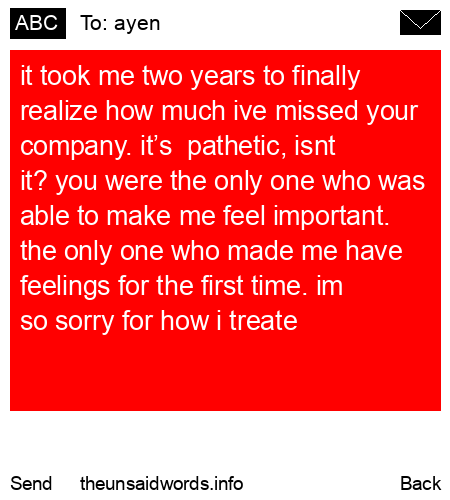 unsent message to ayen