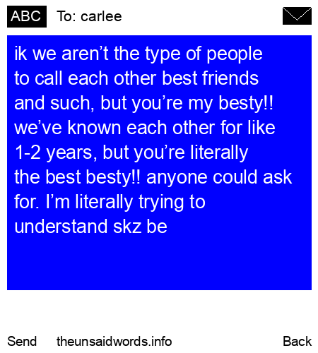 unsent message to carlee