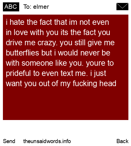 unsent message to elmer