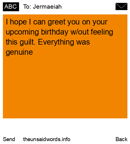 unsent message to Jermaeiah