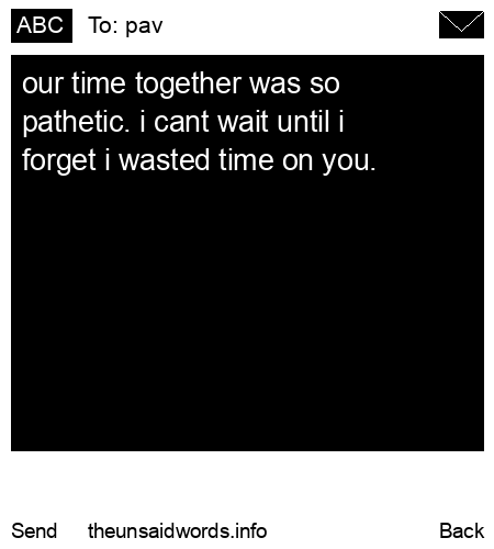 unsent message to pav