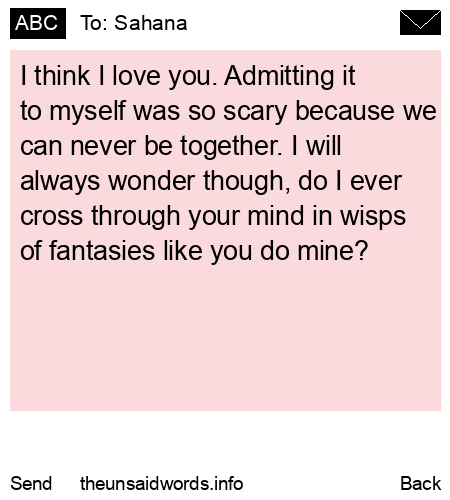 unsent message to Sahana