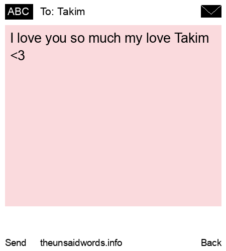 unsent message to Takim