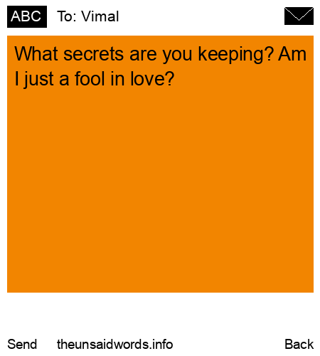 unsent message to Vimal