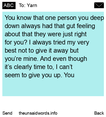 unsent message to Yarn