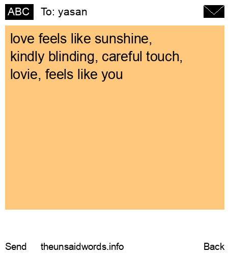 unsent message to yasan
