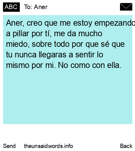 unsent message to Aner