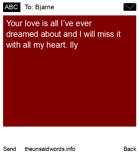 unsent message to Bjarne