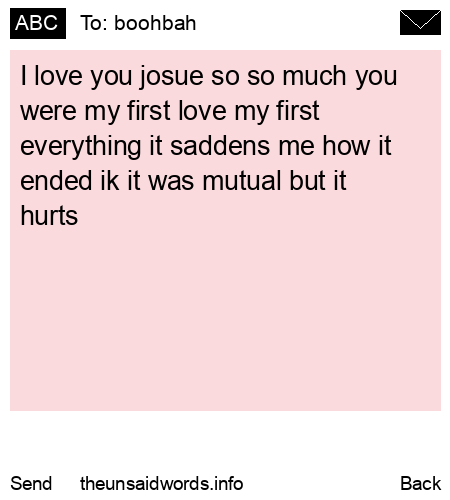 unsent message to boohbah