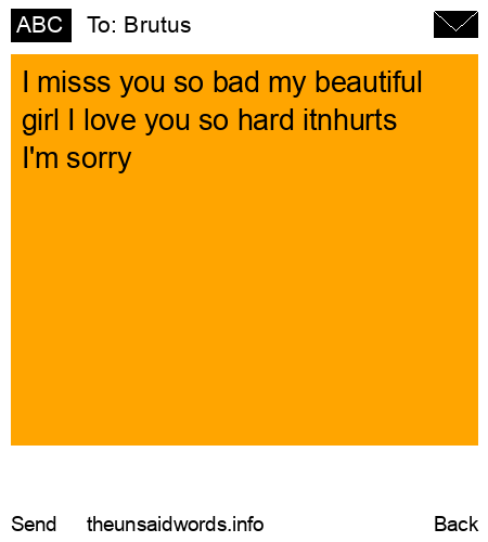 unsent message to Brutus