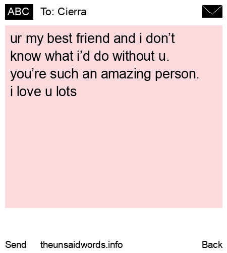 unsent message to Cierra