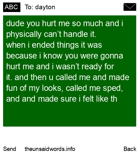unsent message to dayton