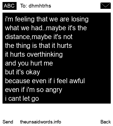 unsent message to dhmhtrhs