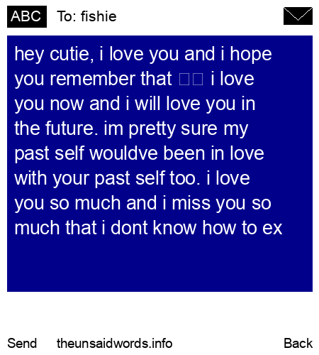 unsent message to fishie