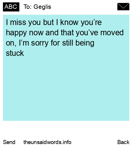 unsent message to Geglis 
