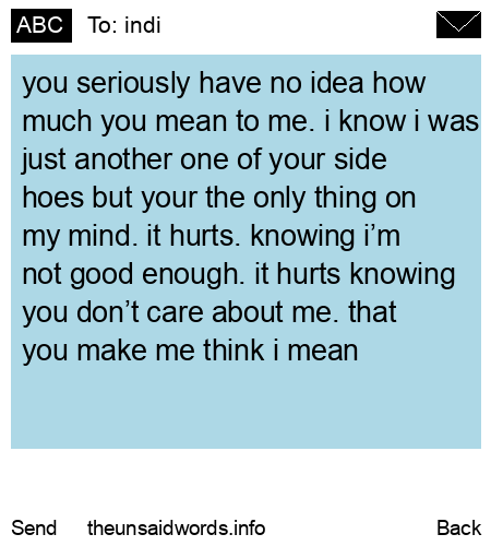 unsent message to indi
