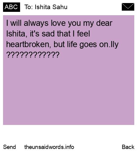 unsent message to Ishita Sahu