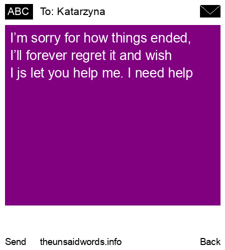 unsent message to Katarzyna 