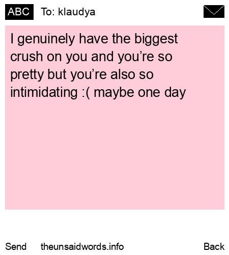unsent message to klaudya