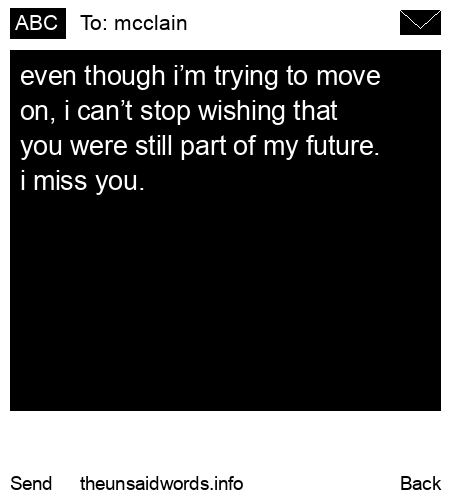 unsent message to mcclain