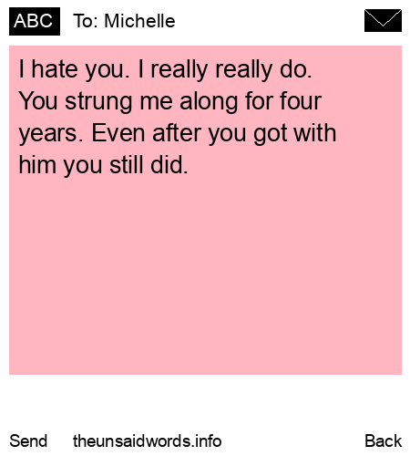 unsent message to Michelle