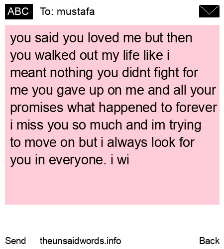 unsent message to mustafa