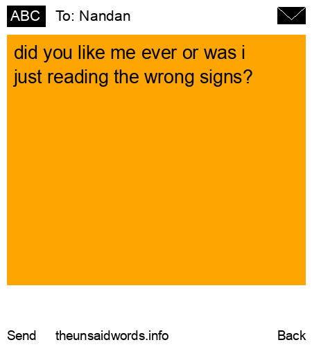 unsent message to Nandan