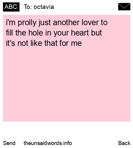 unsent message to octavia