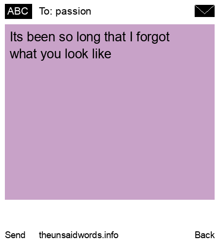 unsent message to passion