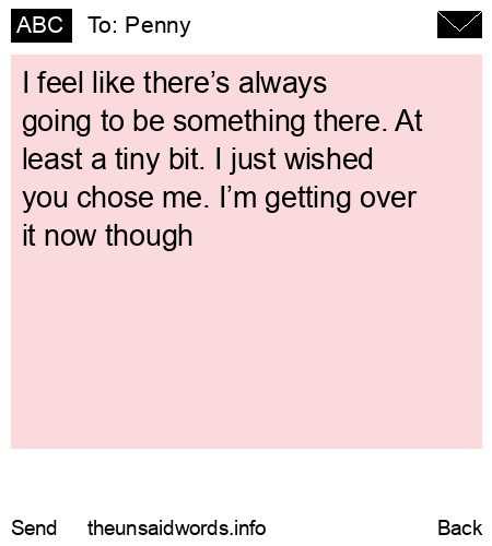 unsent message to Penny
