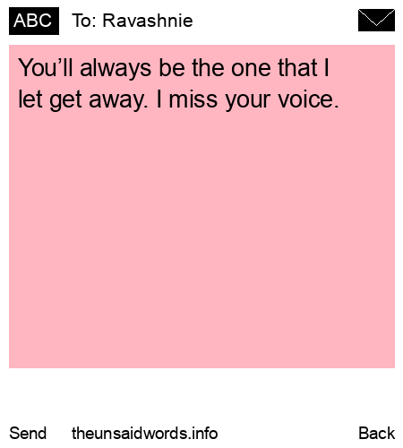 unsent message to Ravashnie