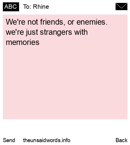 unsent message to Rhine