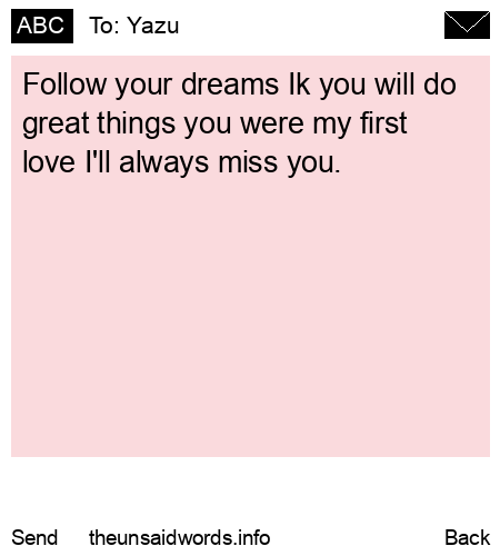 unsent message to Yazu 