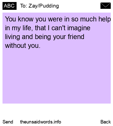 unsent message to Zay/Pudding
