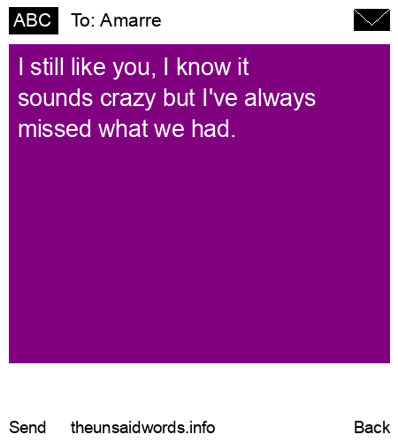 unsent message to Amarre