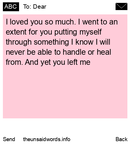unsent message to Dear