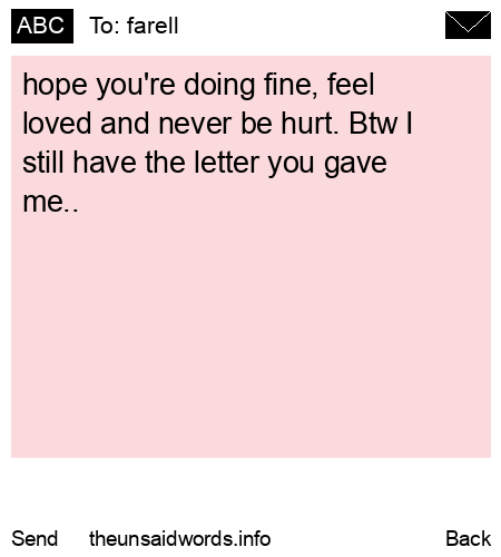 unsent message to farell