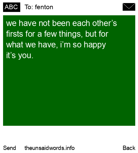 unsent message to fenton