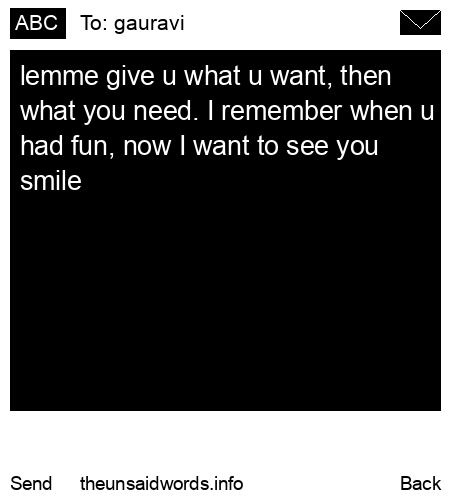 unsent message to gauravi