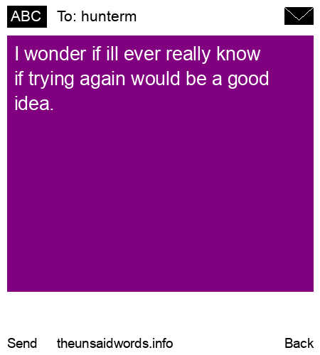 unsent message to hunterm