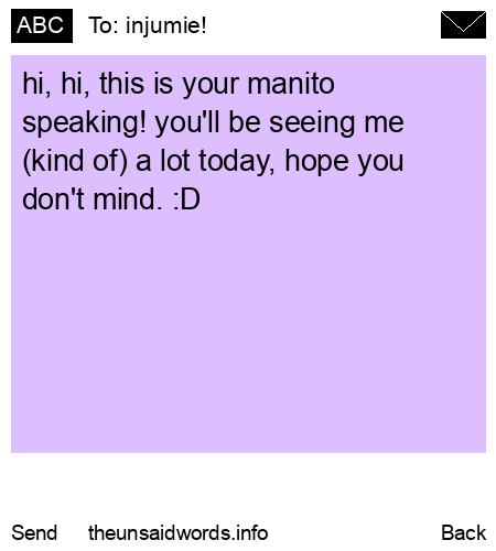 unsent message to injumie!